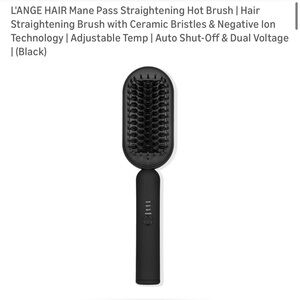 L'ANGE HAIR Mane Pass 2 in 1 Straightening Hot Brush - Black